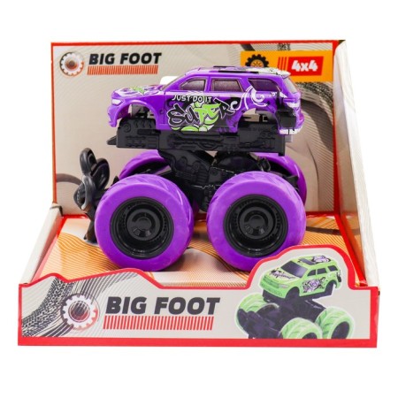 Friction Funky Toys machine, with crash effect, 4x4, purple color-1