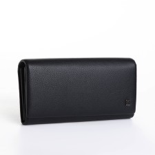 Women's wallet on a magnet, black color