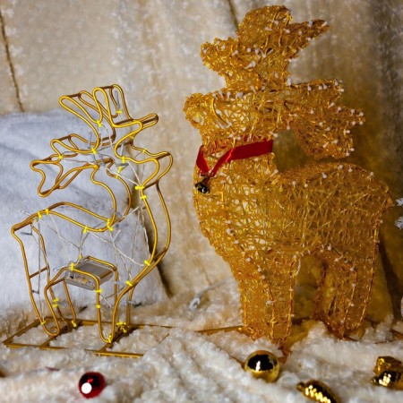 LED figure "Deer golden", 36 × 60 × 21 cm, 20 watts, 220 B-1