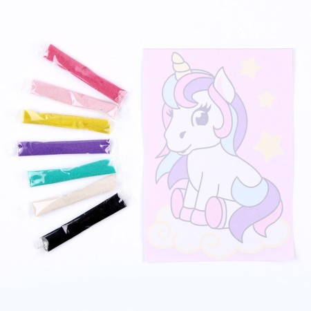 Fresco. Picture from the sand "Unicorn"-1
