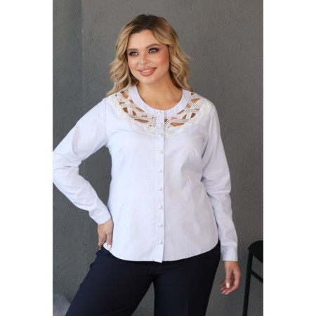 Female shirt, size 62, blue color-8