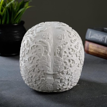 Figure "Skull Carved" White, 13cm-2