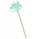 Topper wooden "Happy Birthday" Mint 13x11cm