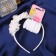 Hair set "chosen" (1 rim, 4 elastic bands) flowers, white
