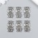 Decor for creativity Metal "Dragon" set 6 pcs silver 1.6x2.7 cm