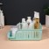 Organizer for storing cosmetic supplies "Prestige", 2 sections, 23 × 16.1 cm, mint color
