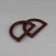 Handles for the bag wooden, 12 × 8.5 cm, 2 pcs, dark brown color