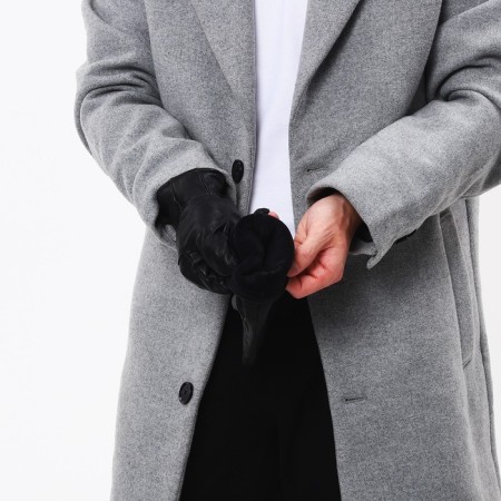 Male gloves, size 21, with insulation, black color-4
