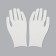 Cotton gloves, size L, steam, packing 12 pcs, white color