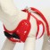 A set with a soft harness and a bow "anchor", size S, leash 120 x 1.5 cm, fire 23-42 cm, red