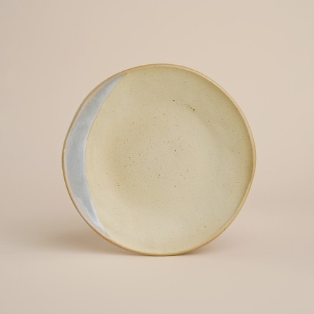 A set of porcelain plates SL Home "Wave Sardinia", d = 21.5 cm, beige color-1