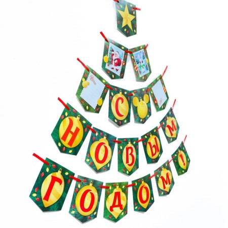 Garland for the New Year, on the tape, 200 cm, Mickey Mouse-2