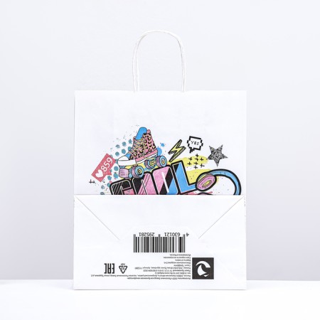 Paper package, craft 100 g/m2 25 x 22 x 12 cm "graffiti"-1