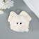 Fluffy on the ring "Masya with a large bow" white 12x8x8 cm