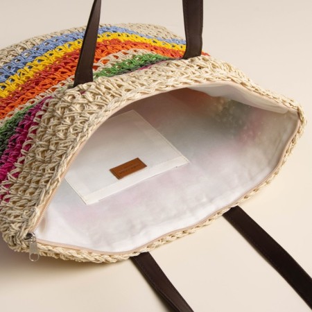 Women's bag SL Home, manual weaving, cotton, pens length 28 cm, 41 × 40 cm-3