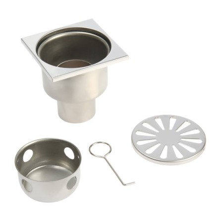 TIM BAD021001, 100 x 100 mm, d = 50 mm, vertical release, stainless steel-2