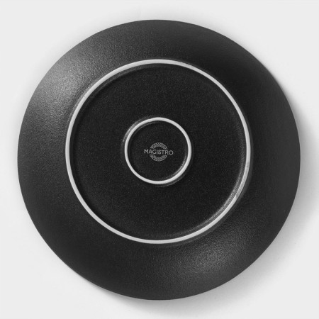 Porcelain plate Magistro line, d = 25.5 cm, black color-3