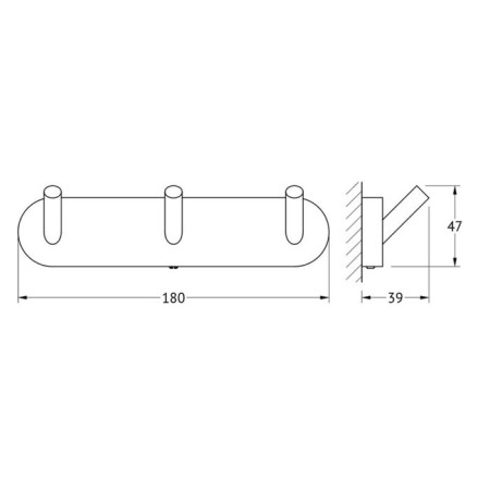 Artwelle Harmonie, 3 hooks, chrome, 18 cm-1