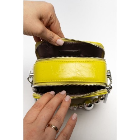Cross-Body Bag, eco-leather, Ludor Green, 17x9x18 cm-4