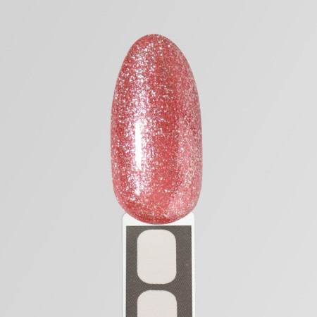Gel nail polish, Chrome, shimmer, 3 phase, 8ml, led/uv, color pink gold (012)-5