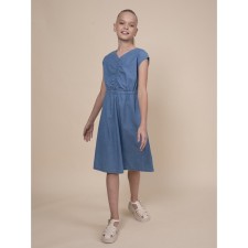 Dress for girls, height 122 cm, jeans color