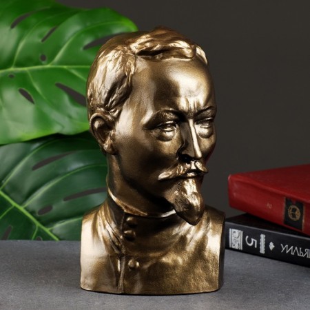 Bust Dzerzhinsky Big Bronze, gold 12x22x8cm