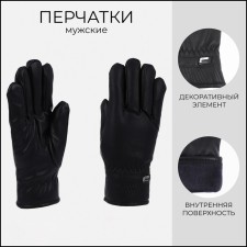 Gloves male, dimensionless, with insulation, black color