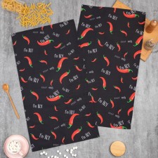 Set of kitchen towels Ethel Pepper, 40x73 cm-2pcs, 100% cotton, reps 210 g/m2