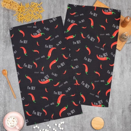 Set of kitchen towels Ethel Pepper, 40x73 cm-2pcs, 100% cotton, reps 210 g/m2