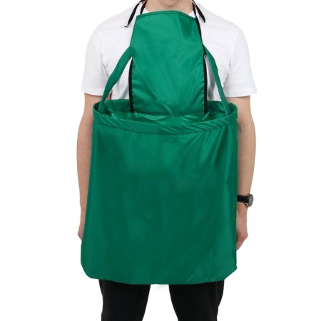 Apron for harvesting, one zipper pocket, green, Kangaroo, Greengo