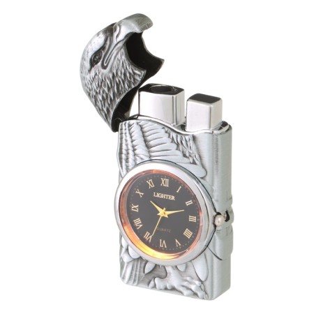 Gas lighter with a clock "Eagle", piezo, flame adjustment, 7.8 x 3.7 x 1.2 cm-2