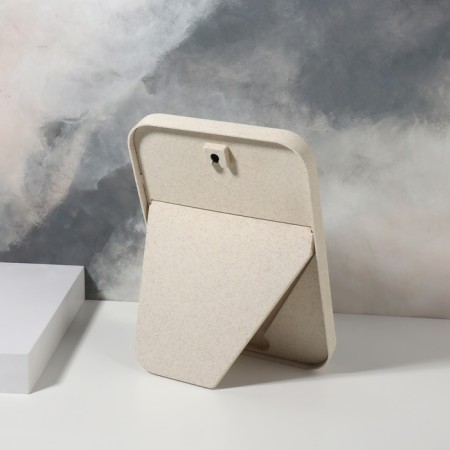 Mirror on a stand, mirror surface 16 × 24 cm, beige color-3