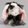 Soft toy "Bunny" with a black bow, 20 cm