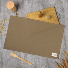 Ethel towel ECO, col. olive, 40x68/+-2 cm, 70% HL, 30% linen, 190 g/m2