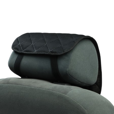 Nabbage on the front seat, velor, black, fasteners, elastic bands-2