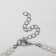 The necklace with pearls “drop” V-shaped, beads No. 6, 8, 10, milk color in silver, 40 cm
