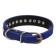 Collar "velvet and rhinestones", 31 x 1.3/2 cm, Osh 22-28 cm, blue