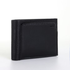 Male purse without fastening, black color