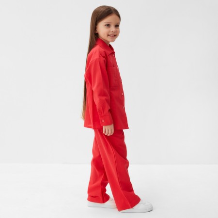 Costume (shirt and trousers) children's KAFTAN "Len", size 32 (110-116cm), red-1