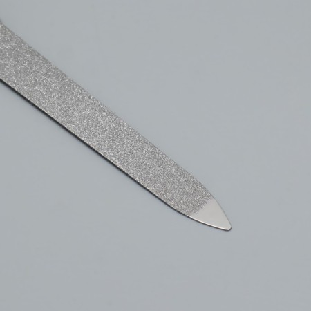 Metal file for nails, 12 cm, silver color/black-2
