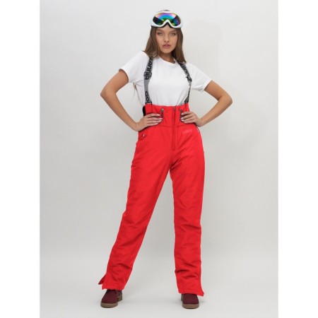 Ski -loving trousers, size 46, red color-1