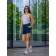 Women's shorts ise, size 50 cm, dark blue color, white