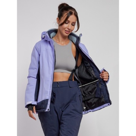 Ski jacket women's winter, size 58, purple color-11
