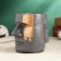 Kashpo - organizer "Higherulus Moai" 10 cm, gray, bronze