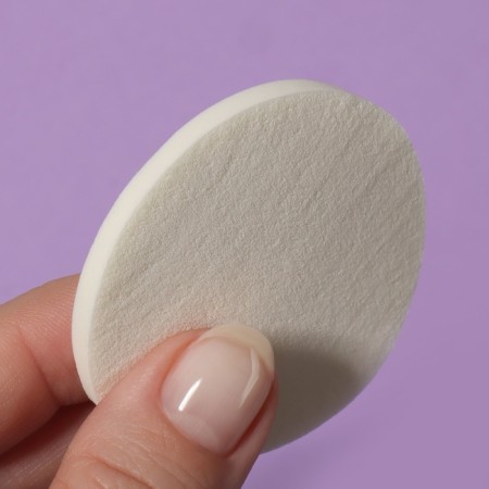 Makeup sponge, set - 12 pcs, d = 5.3 cm, white color-3