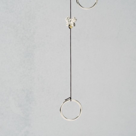 Wind Music Metal "Rings with butterflies" 5 tubes 68 cm-3