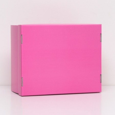 Folding box, pink, 31.2 x 25.6 x 16.1 cm