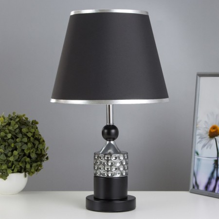 Blacksmane table lamp "Jasmine" E27 40W Black-Chromovy 28x28x45.5 cm