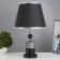 Blacksmane table lamp "Jasmine" E27 40W Black-Chromovy 28x28x45.5 cm