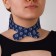 Self -heating bandage for the neck, 14 × 18 × 0.5 cm, blue color